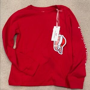Vineyard Vines Red Kids Long Sleeve Tee
